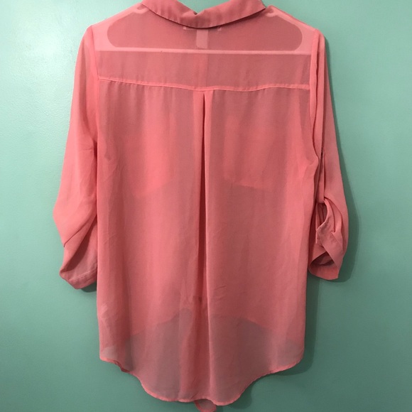 Love21 Sheer Button Down - Picture 3 of 5